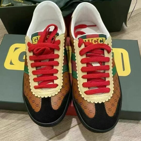 NIB Authentic Gucci x Dapper Dan Web G74 GG Monogram Leather Sneaker - Picture 2 of 6